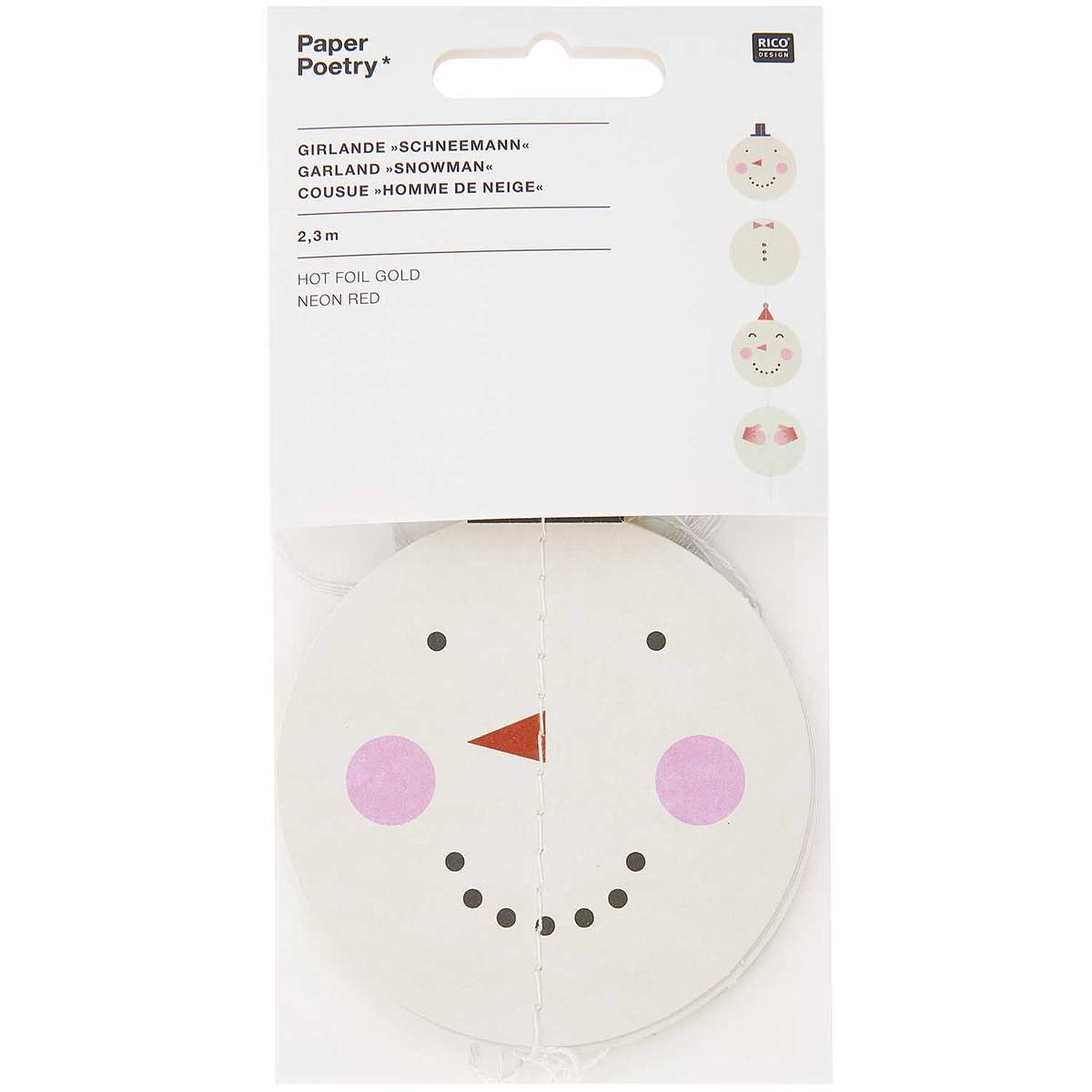 Girlande - Schneemann